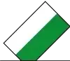 Ein Bild einer Flagge mit grünen, weißen und roten Farben in einem bestimmten Muster auf schwarzem Hintergrund.