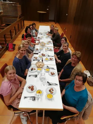 Adult, Female, Person, Woman, Brunch, Dining Room, Dining Table, Table, People, Tabletop