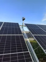 Electrical Device, Solar Panels, Outdoors, Person, Worker, Aerial View