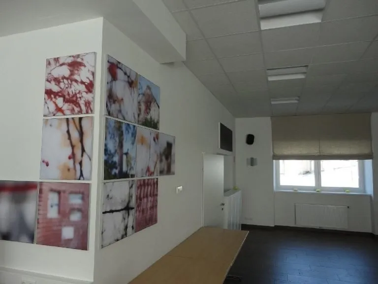 Indoors, Interior Design, Art, Painting, Monitor, Screen, Speaker, Person, Art Gallery, Floor