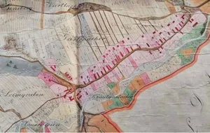 Kartenausschnitt aus dem Jahr 1864