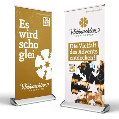 Roll Ups mit verschiedenen Weihnachten in Pregarten Sujets