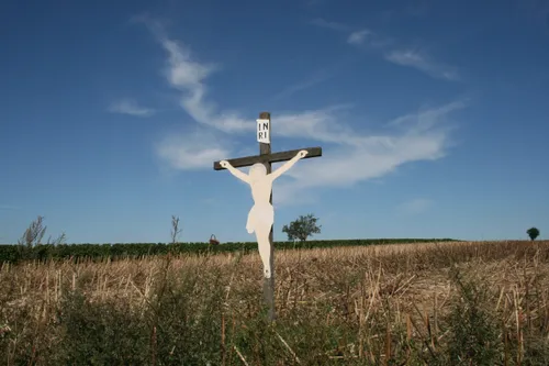 Cross, Symbol, Outdoors, Crucifix, Nature, Person