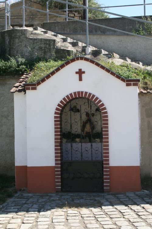 Path, Walkway, Flagstone, Arch, Gothic Arch, Door, Cross, Symbol, Monastery, Person