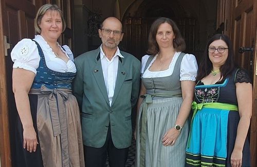 Adult, Female, Person, Woman, Skirt, Male, Man, People, Blouse, Glasses