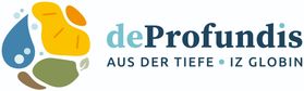 Das Logo von dePro Aus der TIE, mit dem Wort dePro in Blau und Weiß, darunter Aus der TIE in Blau.