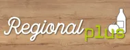 Das Wort 'regional' ist in Weiß auf einem hölzernen Hintergrund dargestellt, gefolgt von 'plus' in Grün.