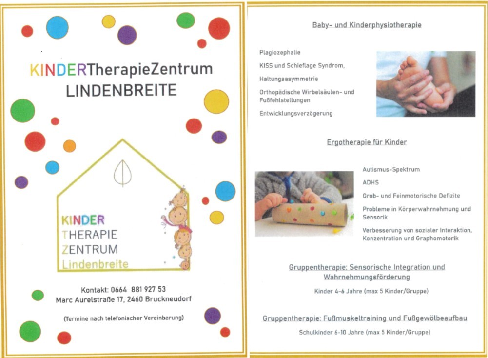 Therapiezentrum für Baby- und Kinderphysiotherapie, Ergotherapie für Kinder und Gruppentherapie für sensorische Integration und Grobmotoriktraining. Spezialisiert auf Erkrankungen wie Plagiozephalie, KISS und Skoliose. Kontakt unter 0664 881 927 53.