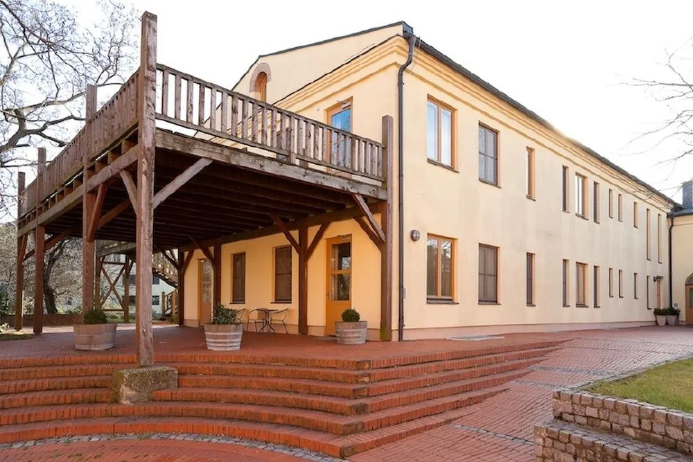 Building, Housing, Hotel, House, Portico, Plant, Resort, Porch, Chair, Furniture