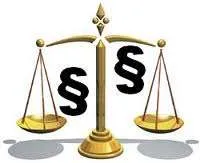 Eine Illustration einer goldenen Waage mit zwei 'S'-Buchstaben auf jeder Seite. Die Waage ist ausbalanciert.