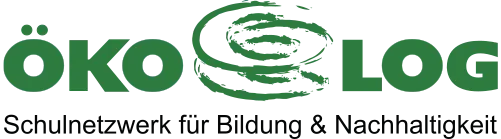 Grünes Logo für Oekolog mit einer stilisierten Erde und Text auf Deutsch darunter.