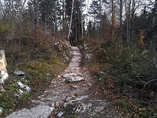 Römische Straße im Bereich Villach-Warmbad