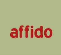 Das rote Wort 'affido' wird auf einem hellgrünen Hintergrund angezeigt.