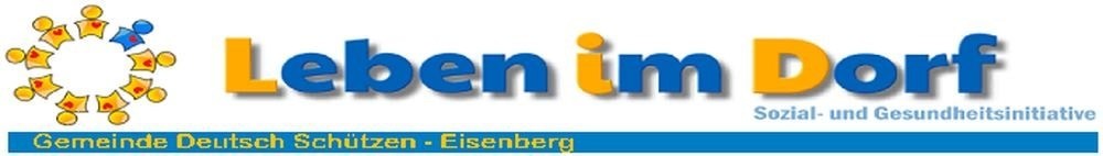 Das Logo für 'Leben im Dorf' von den Deutschen Schützen Eisenberg, das sich auf soziale und gesundheitliche Aspekte konzentriert.