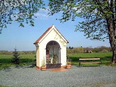 Outdoors, Shelter, Grass, Cottage, House, Housing, Arch, Bench, Gate, Gothic Arch