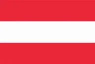 Eine rote und weiße Flagge mit einem horizontalen weißen Streifen in der Mitte.