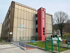 Office Building, Car, Building Complex, Bicycle, Person