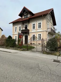 Building, Housing, House, Villa, Person, Gate, Outdoors, Light, Traffic Light