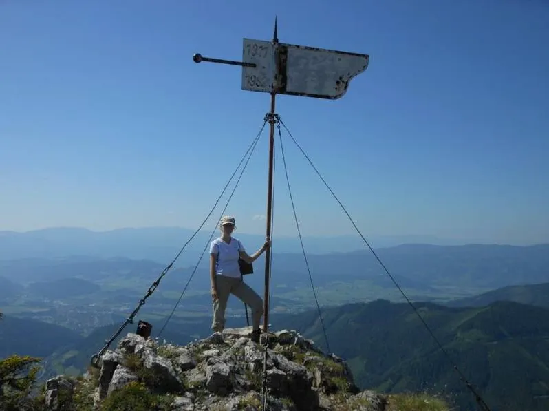 Photography, Peak, Adult, Male, Man, Person, Cross, Hiking, Selfie, Handbag