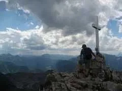 Cross, Symbol, Nature, Outdoors, Adult, Male, Man, Person, Sky, Hiking