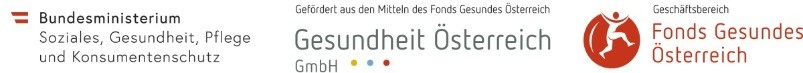 Bild des Bundesministeriums für Soziales, Gesundheit, Pflege und Konsumentenschutz mit dem Logo von Gesundheit Österreich GmbH.