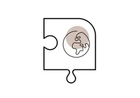 Illustration eines Puzzlestücks mit einer Erde darin, das globale Konnektivität symbolisiert.
