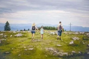 Person, Walking, Adventure, Hiking, Nature, Outdoors, Shorts, Bag, Hand, Holding Hands