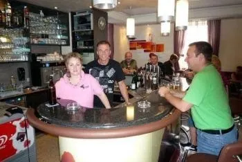 Pub, Adult, Male, Man, Person, Female, Woman, Bartender, Face, Table