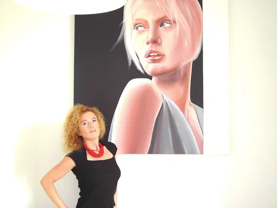 Modell Ilona. Acryl auf Leinwand 120 x 120 cm