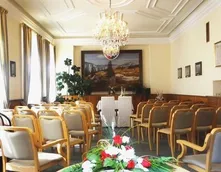 Dining Room, Dining Table, Furniture, Indoors, Table, Chandelier, Waiting Room, Reception Room, Chair, Plant
