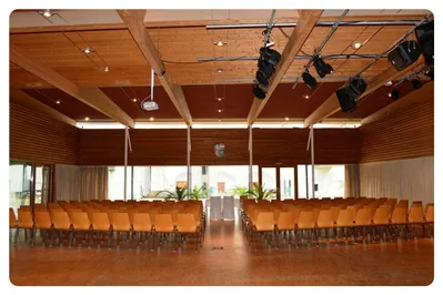Indoors, Interior Design, Auditorium, Hall, Theater, Building, People, Wood, Flooring, Meeting Room