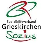 Das Logo für Sozialhilfeverband Grieskirchen Sozius zeigt einen stilisierten Buchstaben 'B', ein Herz und den Namen 'Sozialhilfeverband Grieskirchen Sozius'.