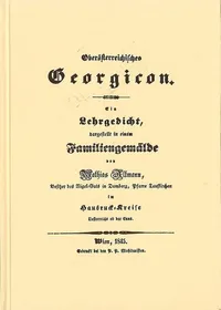 Ein Buchumschlag mit Titel, Autornamen und Ort, datiert auf 1845. Der Titel lautet 'Georgicon' und der Autor ist 'A.F.G. Thimann'. Der Text ist auf Deutsch.