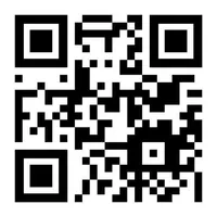 Schwarz-weißes QR-Code-Muster auf weißem Hintergrund.