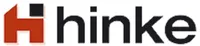 Das Logo für Hinke ist zu sehen, mit einem roten Buchstaben H und dem Wort 'hinke' in Schwarz. Das Design ist modern und minimalistisch, mit klaren Linien.