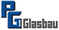 Das blaue und schwarze Logo für GT Glasbau, ein Unternehmen, das sich auf Glaskonstruktionen spezialisiert hat.