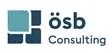 Das Bild zeigt das Logo für osb Consulting, bestehend aus einem blauen Quadrat mit einer weißen Linie in der Mitte und dem Text 'osb Consulting' in fetten schwarzen Buchstaben.