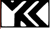 Das Bild zeigt ein stilisiertes 'YK' Logo mit sich schneidenden Linien, die ein einzigartiges Muster bilden, möglicherweise als Marken- oder Firmensymbol.