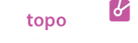 Das Logo für 'topothek' auf schwarzem Hintergrund zeigt ein rosa Quadrat mit einem weißen Scherensymbol. Unten steht in Weiß 'Unsere Geschichte, unser Archiv.'