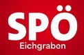 Das Bild zeigt einen roten Hintergrund mit weißem Text, der 'SPÖ Eichgraben' lautet. Das Wort 'SPÖ' ist in fetten, großen Buchstaben geschrieben, während 'Eichgraben' darunter in Kleinbuchstaben steht. Das Design ist schlicht und zentriert.