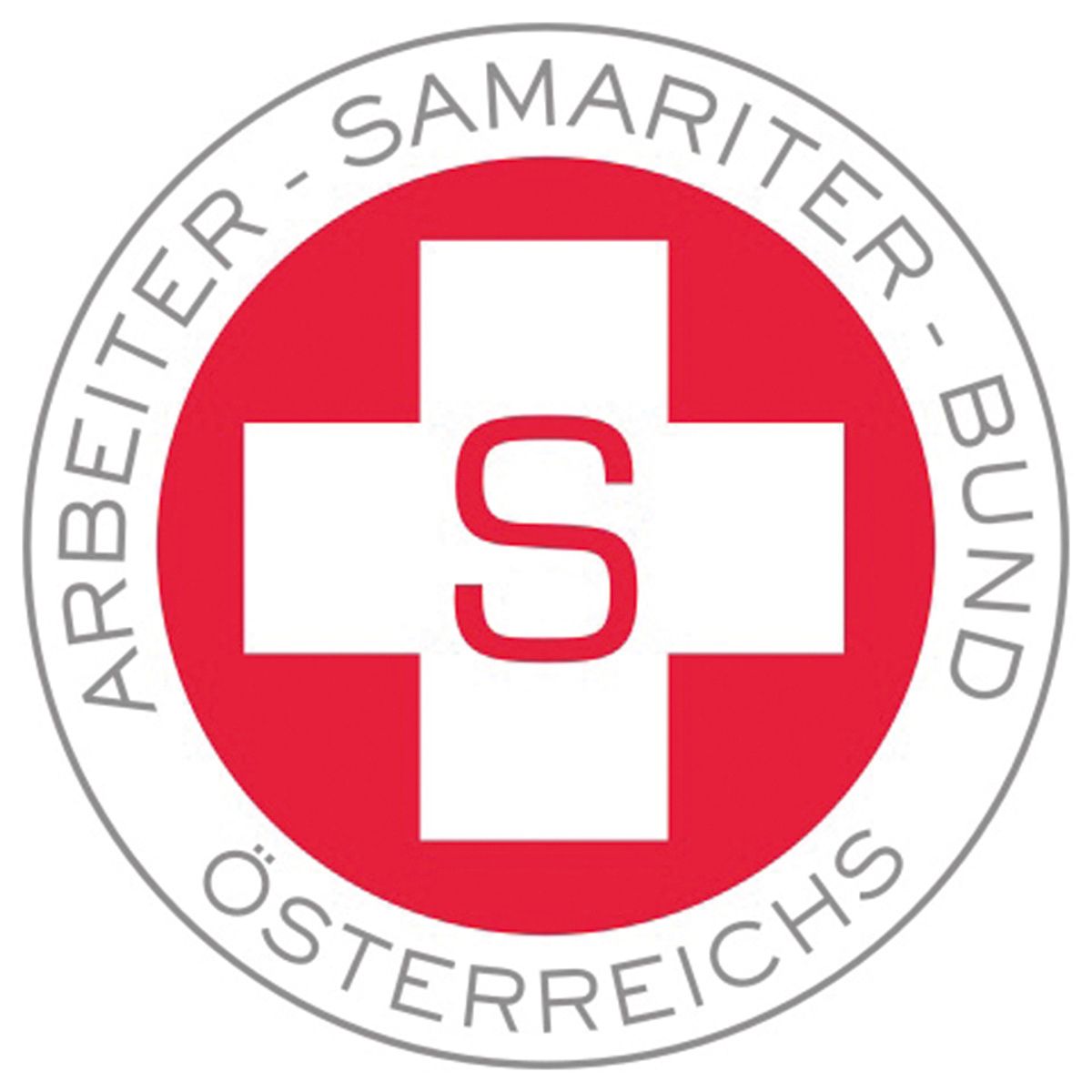 Das Logo des Arbeiter Samariter Bund Osterreichs zeigt einen roten Kreis mit einem weißen Kreuz und dem roten Buchstaben 'S'.