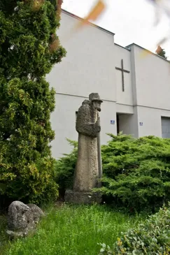 Monastery, Cross, Symbol, Tree, Fir, Person, Conifer, Tomb, Gravestone, Outdoors
