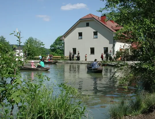 Nature, Outdoors, Scenery, Canal, Water, Waterfront, Canoe, Canoeing, Person, Villa