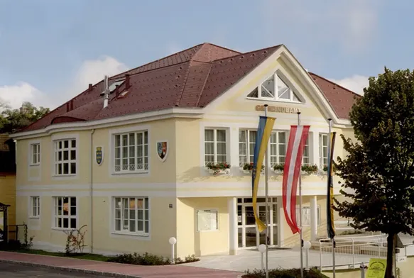 Architecture, Building, Housing, House, Flag, Portico