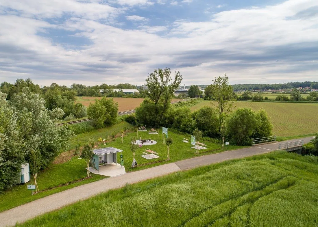 Outdoors, Grass, Nature, Park, Scenery, Countryside, Building, Aerial View, Rural, Farm