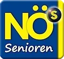 Ein blau-gelbes Logo mit den Buchstaben NO und S in Gelb. Darunter steht das Wort Senioren.