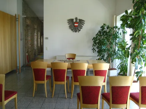 Dining Room, Dining Table, Furniture, Indoors, Table, Interior Design, Chair, Restaurant, Cafeteria, Plant