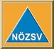 Ein blaues Dreieck mit weißem Text 'NÖZSV' auf gelbem Hintergrund.