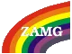 Ein bunter Regenbogen mit den Buchstaben ZAMG in weißer Schrift in der Mitte.