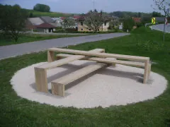 geometrische Sitzbank